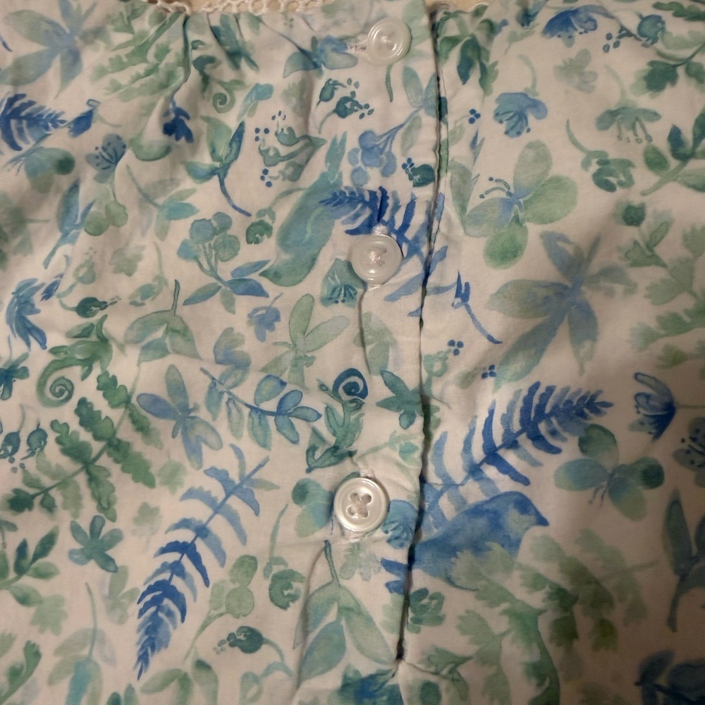 Janie and Jack Blue & Green Floral Tank Top - Picture 2 of 6